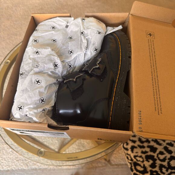 Dr. Martens Kids 1460 Star Strap Boots Black Patent Leather – Size US 3 - Picture 4 of 10